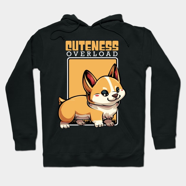 Welsh Corgi - Cuteness Overload - Cute Kawaii Dog Hoodie by Lumio Gifts